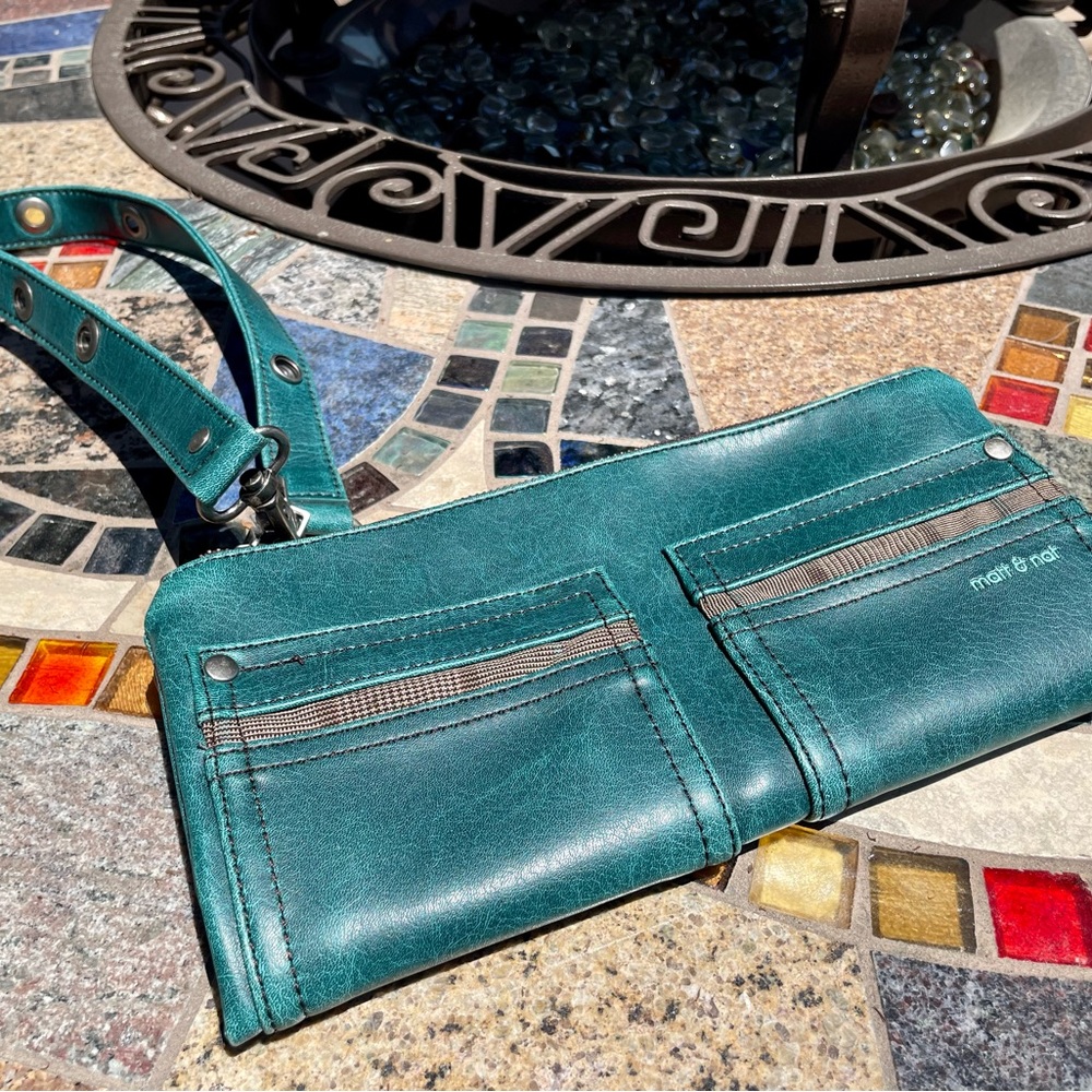 Matt & Nat Teal Turquoise Clutch Purse Bag